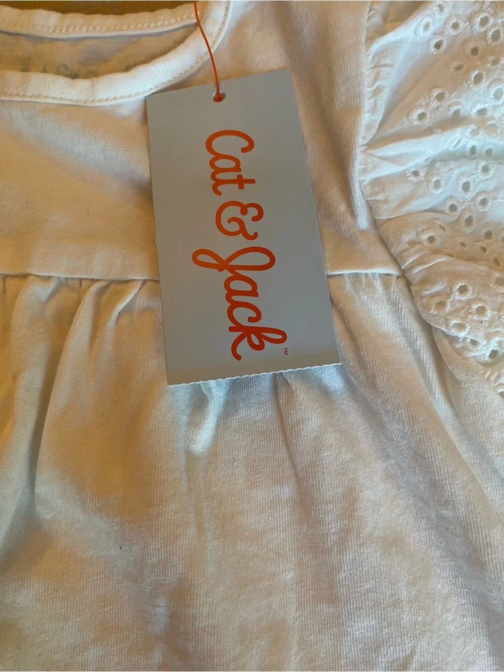 NWT Disney Gap Polka Dot Blue Leggings & Cat & Jack Cream Eyelet Sleeve Top